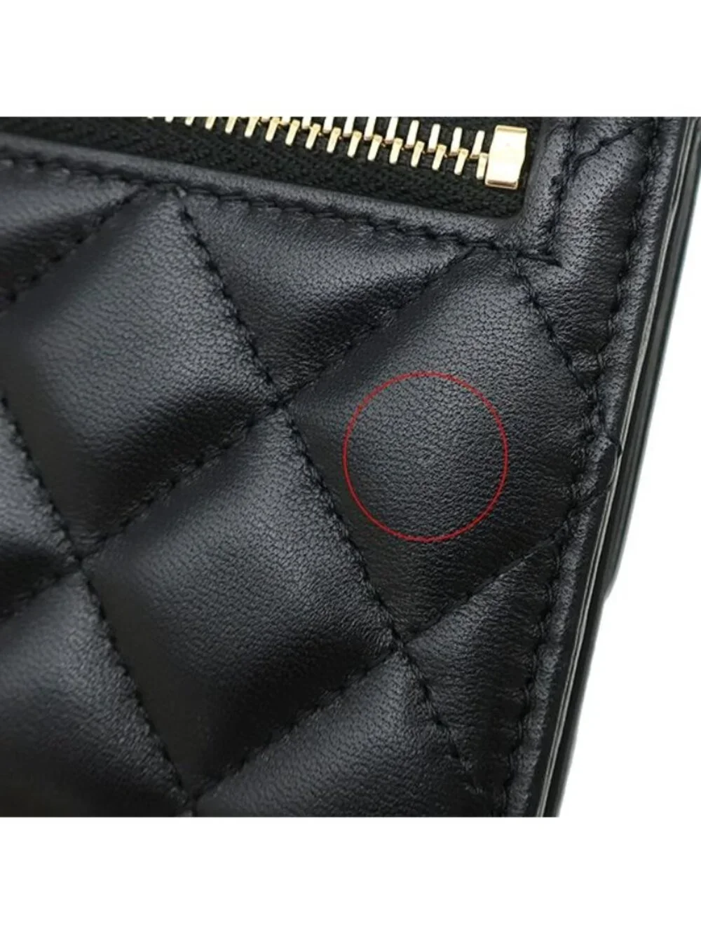 Chanel Chain Wallet Quilted Mini Lambskin Black Gold CC Logo Camellia 31
